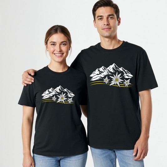 Unisex Bio T-Shirt Berge Edelweiß