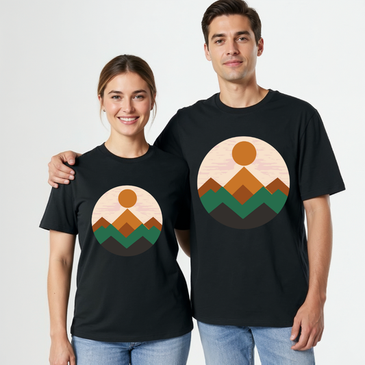 Unisex Bio T-Shirt Geometrische Berge