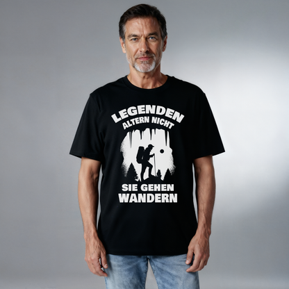 Unisex Bio T-Shirt Legenden gehen wandern