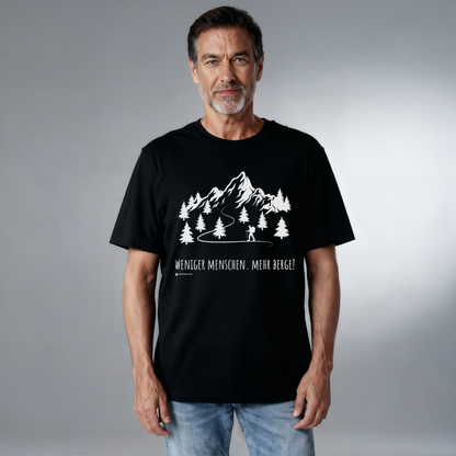 Unisex Bio T-Shirt Weniger Menschen